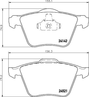 HELLA-PAGID Első fékbetét 8DB355013-001