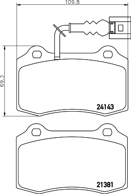 HELLA-PAGID Első fékbetét 8DB355011-741