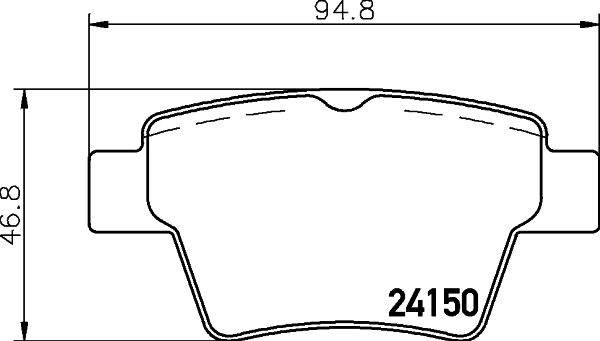 HELLA-PAGID Hátsó fékbetét 8DB355011-821