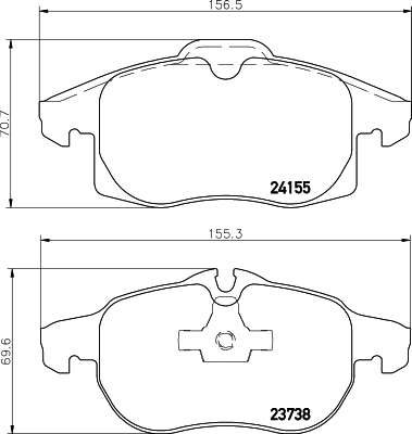 HELLA-PAGID Első fékbetét 8DB355012-681