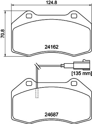 HELLA-PAGID Első fékbetét 8DB355014-061