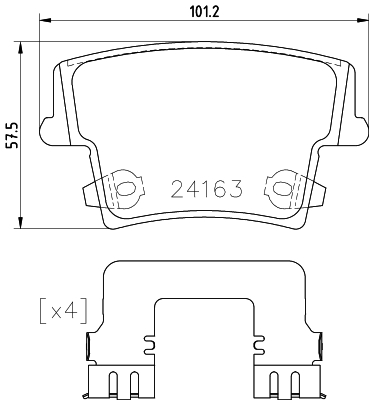 HELLA-PAGID Fékbetét, mind 8DB355025-051_HELP