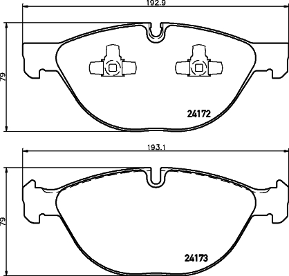 HELLA-PAGID Első fékbetét 8DB355012-661