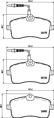 HELLA-PAGID Első fékbetét 8DB355020-671