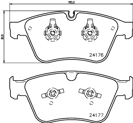 HELLA-PAGID Első fékbetét 8DB355020-031