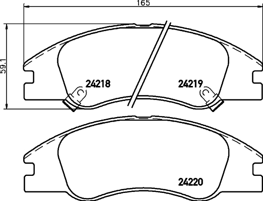 HELLA-PAGID Első fékbetét 8DB355012-041