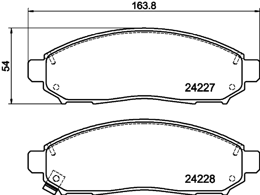 HELLA-PAGID Első fékbetét 8DB355012-071