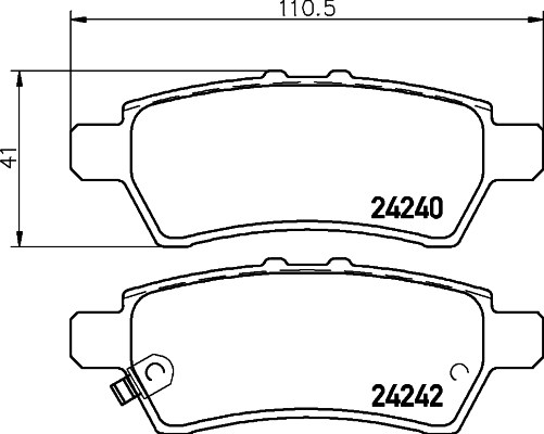 HELLA-PAGID Hátsó fékbetét 8DB355012-081