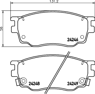 HELLA-PAGID Első fékbetét 8DB355012-091