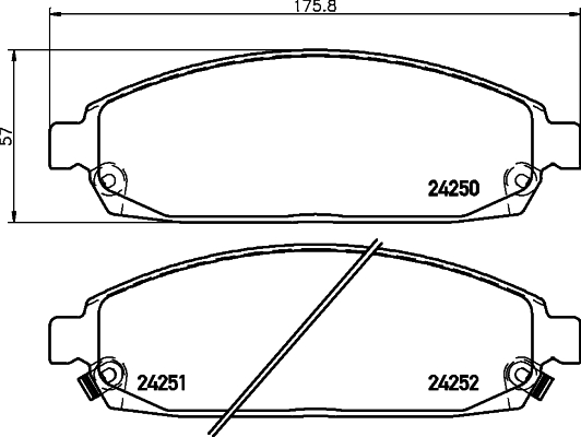 HELLA-PAGID Első fékbetét 8DB355012-101