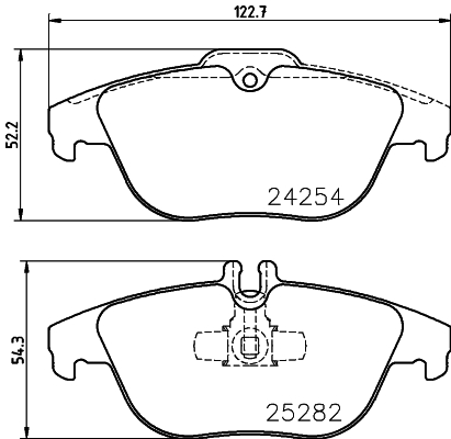 HELLA-PAGID Hátsó fékbetét 8DB355016-281