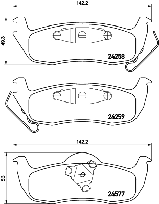 HELLA-PAGID Hátsó fékbetét 8DB355012-181