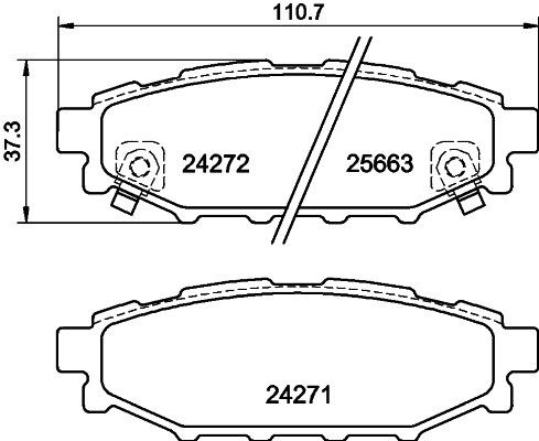 HELLA-PAGID Fékbetét, mind 8DB355040-391_HELP