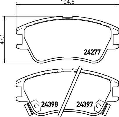 HELLA-PAGID Első fékbetét 8DB355006-671