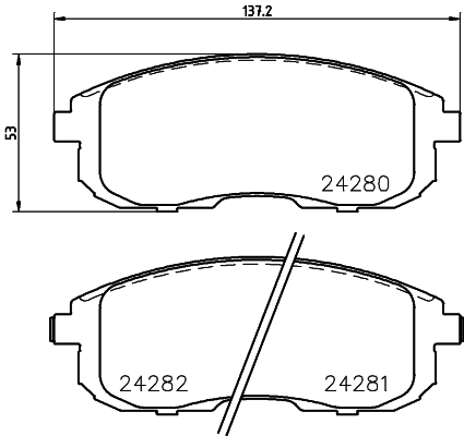 HELLA-PAGID Első fékbetét 8DB355012-901