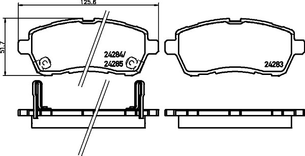 HELLA-PAGID Első fékbetét 8DB355014-001