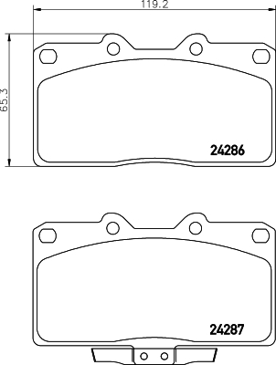 HELLA-PAGID Első fékbetét 8DB355006-641