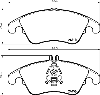 HELLA-PAGID Első fékbetét 8DB355012-621