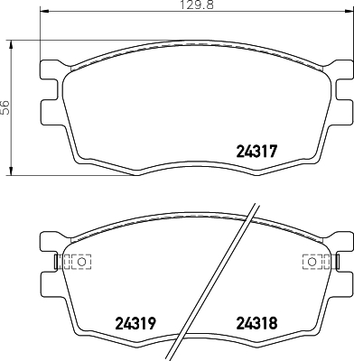 HELLA-PAGID Első fékbetét 8DB355006-951