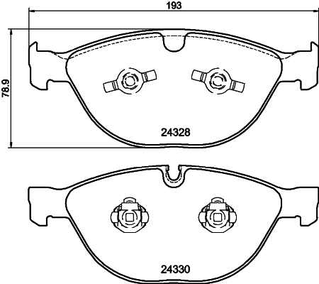 HELLA-PAGID Első fékbetét 8DB355012-521