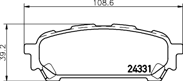 HELLA-PAGID Hátsó fékbetét 8DB355012-311