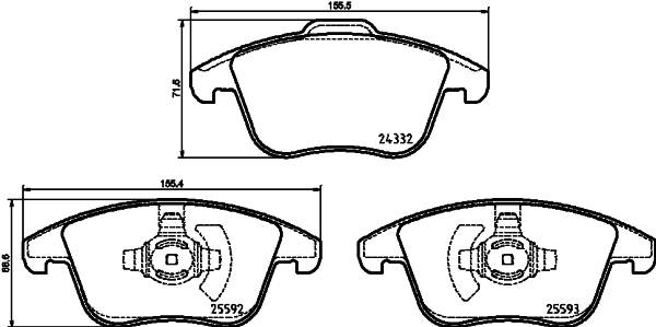 HELLA-PAGID Fékbetét, mind 8DB355037-781_HELP