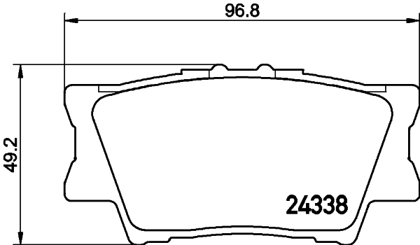 HELLA-PAGID Hátsó fékbetét 8DB355006-881