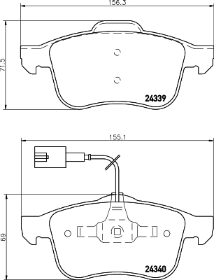 HELLA-PAGID Első fékbetét 8DB355006-901