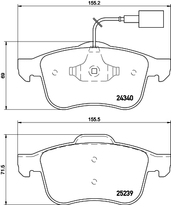 HELLA-PAGID Első fékbetét 8DB355015-531