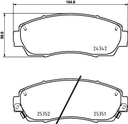 HELLA-PAGID Első fékbetét 8DB355019-761