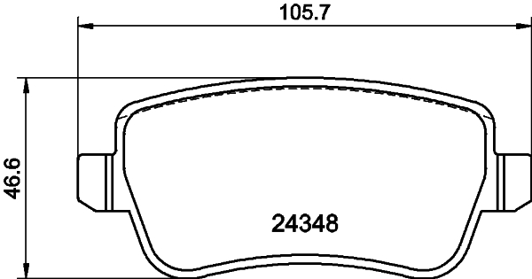 HELLA-PAGID Hátsó fékbetét 8DB355012-411