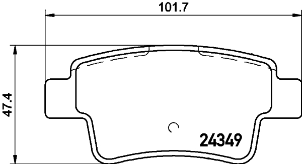 HELLA-PAGID Hátsó fékbetét 8DB355012-391