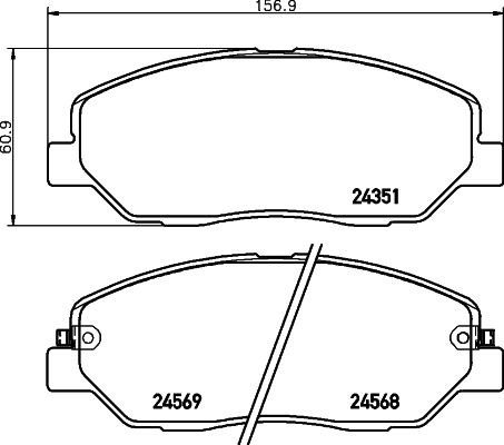 HELLA-PAGID Első fékbetét 8DB355012-371