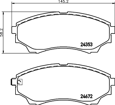 HELLA-PAGID Első fékbetét 8DB355012-381