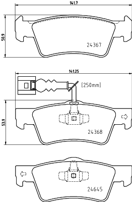 HELLA-PAGID Fékbetét, mind 8DB355025-761_HELP