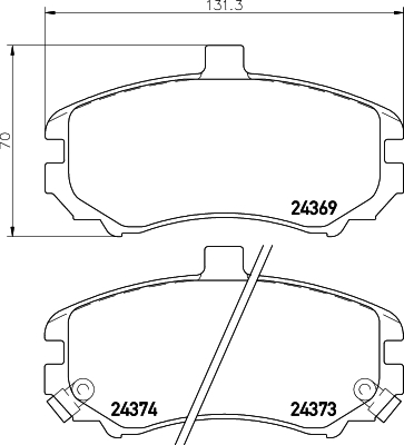 HELLA-PAGID Első fékbetét 8DB355012-471