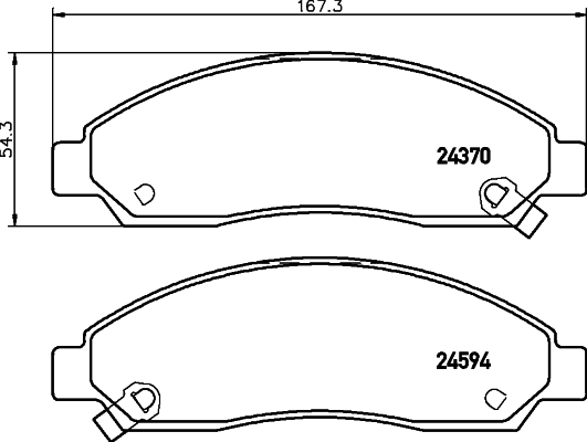 HELLA-PAGID Első fékbetét 8DB355013-291