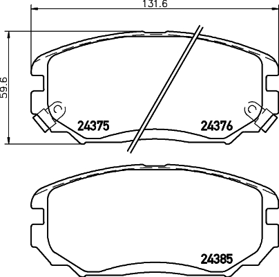 HELLA-PAGID Első fékbetét 8DB355012-461