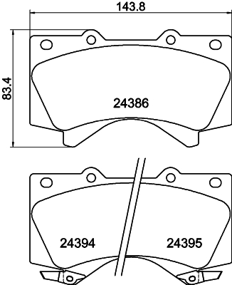 HELLA-PAGID Első fékbetét 8DB355013-151