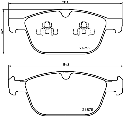 HELLA-PAGID Első fékbetét 8DB355014-541