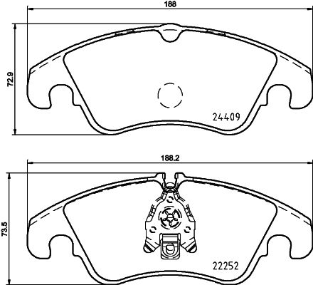 HELLA-PAGID Fékbetét, mind 8DB355023-221_HELP