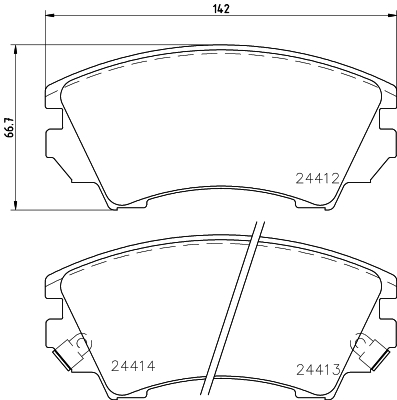 HELLA-PAGID Első fékbetét 8DB355013-041