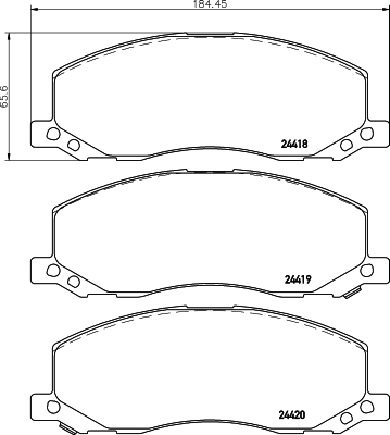 HELLA-PAGID Első fékbetét 8DB355013-061