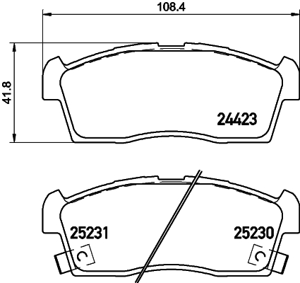 HELLA-PAGID Első fékbetét 8DB355016-111