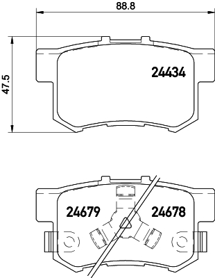 HELLA-PAGID Hátsó fékbetét 8DB355020-021