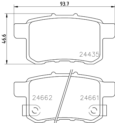 HELLA-PAGID Hátsó fékbetét 8DB355013-631