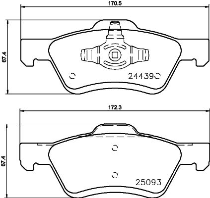 HELLA-PAGID Első fékbetét 8DB355014-961