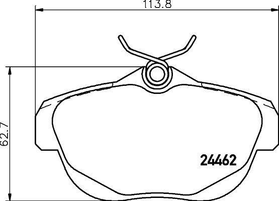 HELLA-PAGID Hátsó fékbetét 8DB355012-881