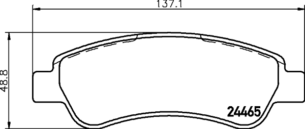 HELLA-PAGID Hátsó fékbetét 8DB355012-911