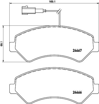 HELLA-PAGID Első fékbetét 8DB355019-901